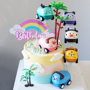 Mini Base Cake Doll Holder Transparent Plastic Cartoon Birthday Party Kids Decoration Disposable Ornament Stand - Product Image 1
