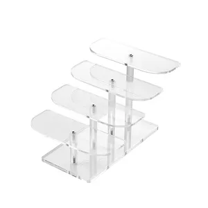 Acrylic Display Stand 4 Layers Eyeglass Holder Display Countertop Gold Black Eyewear Sunglasses Stand Glasses Display Rack