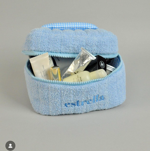 Đa năng chần Vanity nhung thêu trang điểm Pouch in logo tùy chỉnh Túi mỹ phẩm lớn vệ sinh cá nhân trường hợp - Product Image 3