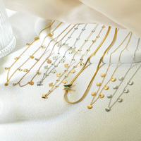 Nouveau Collier Tendance en Acier Inoxydable Plaqué Or PVD 18K avec Coquillage Soleil et Pierre de Zircon, Étanche, pour Femme