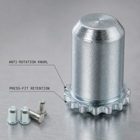 Goupille à emboîtement RPINS à profil denté, en acier inoxydable, finition passivée, anti-rotation, goujon de positionnement à pression