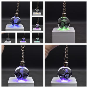 3D grabado Animal LED noche luz único 3D Animal diseño <span class=keywords><strong>bola</strong></span> de cristal colgante joyería coleccionable - Product Image 5