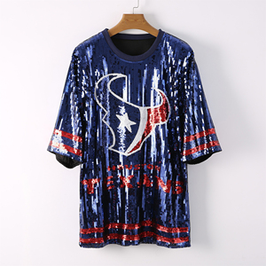 Nuevo <span class=keywords><strong>Vestido</strong></span> de Moda con Pedrería de los Houston Texans para Fiesta de Cumpleaños - Product Image 2