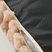 Tapis pour animaux de compagnie en fausse fourrure de luxe, housse amovible, coussin pour cage à chien, fond antidérapant, lavable, coussin en peluche doux pour animaux de compagnie