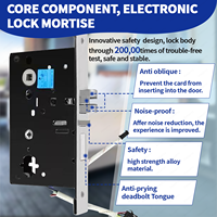 Ensemble de serrures de porte électroniques extérieures intelligentes en acier inoxydable pour l'intérieur en bois multipoints mortaise en alliage de zinc pour corps de serrure de porte