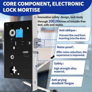 Умный наружный набор электронных дверных замков из нержавеющей стали, деревянный многоточечный врезной замок из цинкового сплава для корпуса дверных замков - Product Image 3