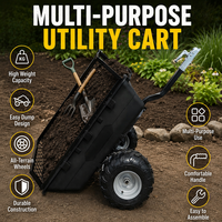 Remorque ATV galvanisée à chaud avec plateau basculant, remorque utilitaire à essieu simple pour le transport de marchandises tout-terrain