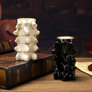 Candelabros de Halloween con Diseño de Cerebro, Corazón y Columna Vertebral, Decoración Gótica para Fiestas y Hogar - Product Image 2