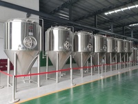 Cuve de fermentation conique en acier inoxydable de 2000 litres, équipement de fermentation de bière, cuve de fermentation de vin