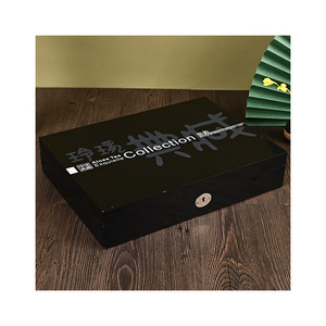 Aloes Tea Exquisite Collection Wooden <b>Box</b> <b>Lockable</b> Rectangle Cosmetic <b>Storage</b> <b>Box</b> For Tea Dendrobium Sea Cucumber Herbs - Product Image 5