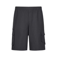 Shorts de sport pour homme 5 pouces en nylon/spandex respirant à séchage rapide, motif uni, cargo, pour entraînement, course et marathon