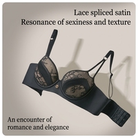 Soutien-gorge français sans armatures push-up pour petites poitrines, rehausseur, avec soutien latéral en dentelle, anti-affaissement, élégant, sexy, respirant, lingerie