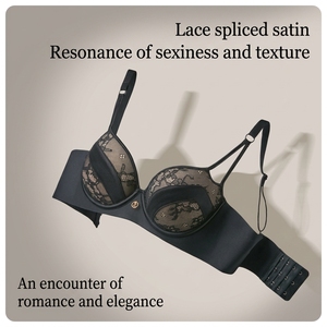 Reggiseno <span class=keywords><strong>Francese</strong></span> Senza Ferretto Push-up per Seno Piccolo, con Pizzo e Supporto Laterale, Anti-cedimento, Elegante, Sexy e Traspirante - Product Image 2