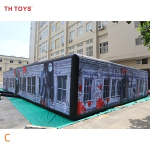 Envío a Domicilio, Laberinto Inflable Gigante de 15x10m para Halloween, Casa Embrujada Personalizada con Temática de Circo, Habitación de Escape - Product Image 4