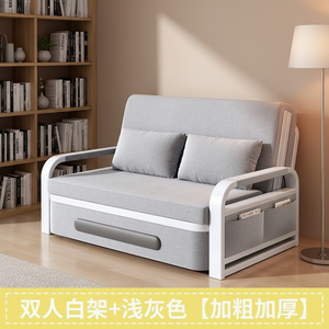 Canapé-lit inclinable multi-angles réglable avec <span class=keywords><strong>housse</strong></span> en lin écologique, siège individuel, emballé <span class=keywords><strong>sous</strong></span> <span class=keywords><strong>vide</strong></span> et compressé pour salons/chambres d'amis - Product Image 2