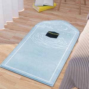 Cadeau transfrontalier épais antidérapant Rectangle Polyester tapis de sol flanelle Design moderne maison lavable tapis priant souhaitant - Product Image 1