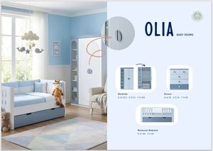 Magnifique armoire pour enfants OLIA 3DR, de qualité supérieure, au design simple et aéré, répondant aux attentes esthétiques des parents - Product Image 5
