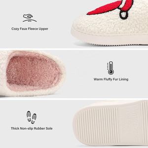 Pantoufles de Noël en mousse à <span class=keywords><strong>m</strong></span>émoire de forme personnalisables YL-25017 pour femmes-Style vintage, chaussures d'intérieur chaudes à enfiler (ODM/OEM) - Product Image 2
