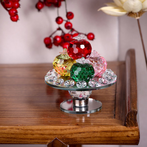 Crystal Fruit Plate With Colorful <b>Ornaments</b> For Home Decor Festival Celebration - Product Image 2