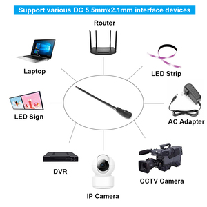 Cable flexible de alimentación CC enchufe macho hembra 5,5 2,1mm 5V 12V conector <span class=keywords><strong>Jack</strong></span> Cable para cámara CCTV tira de luz LED adaptador de corriente - Product Image 6