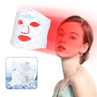 Masque facial portable en silicone avec LED rouges/infrarouges/bleues/jaunes, technologie infrarouge lointain, anti-rides, raffermissant pour la peau, 276 LED