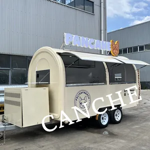 Camion de vente ambulante de hot-dogs rond à prix d'usine, remorque de camping personnalisée - Product Image 1