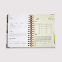 Carnet de notes hebdomadaire et quotidien à spirale personnalisé 2026 2027, planificateur d'objectifs, journal