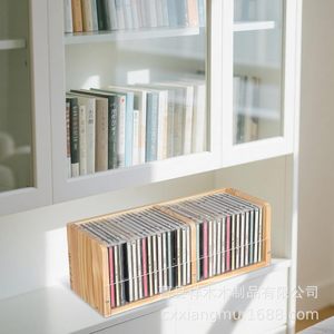 ชั้นวางซีดีไม้ ที่เก็บของความจุขนาดใหญ่ สำหรับใช้ในบ้านและสำนักงาน - Product Image 1