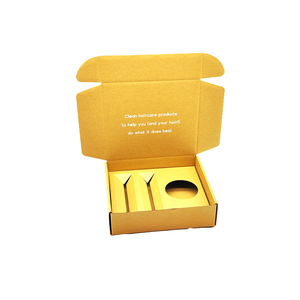 Grande boîte d'expédition jaune en carton pour vêtement Vente en gros Boîte d'emballage d'expédition en carton ondulé imprimé avec logo personnalisé - Product Image 1