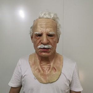 Halloween fête réaliste vieil homme visage perruque vieille femme masques de Noël jeune homme capuche <span class=keywords><strong>beau</strong></span> mec masque en latex - Product Image 3