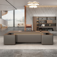Ensemble de bureau de direction en bois en forme de L, design moderne et luxueux, avec un design modulaire écologique et des tiroirs pour dossiers