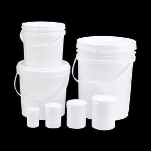 מיכל מזון קטן 1 ליטר דלי פלסטיק לחמאת בוטנים עמ 'סיטונאית מזון כיתה 5l עגול חלב דלי בליעה עם כברים - Product Image 3