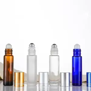 Label warna ukuran kustom kosong 3ml 6ml 9ml 10ml 12ml 30ml 50ml botol Roll-On kaca untuk deodoran parfum minyak
