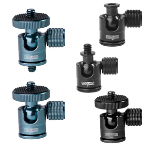 Mini rotule en alliage d'aluminium à 360 degrés avec montures 1/4 " et 3/<span class=keywords><strong>8</strong></span> ", capacité de charge de 1,5 kg, accessoire photo pour appareil photo - Product Image 4