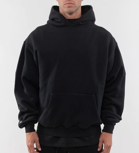 Wholesale 500gsm Pullover High‑Quality Heavyweight Cotton Oversized Solid‑Color Custom Men's Washed Hoodie Men's Heavy‑Vintage - Product Image 3