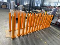 Poteau de sécurité amovible en acier, verrouillable à clé, pour la circulation et le stationnement, barrière de protection portable à fixer au sol