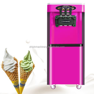 Prezzo di fabbrica macchina per gelato supporto da pavimento 2 + 1 Mix Flover 25L macchina per gelato a 3 gusti in acciaio inossidabile - Product Image 1