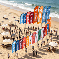 Drapeaux publicitaires personnalisés pour entreprises, drapeaux sportifs et de course, drapeaux plume, drapeaux goutte d'eau angulaires, bannières par Signs