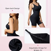 Combinaison en nylon de haute qualité avec leggings gainants sans couture, body élastique sculptant pour femmes grandes tailles 3XL