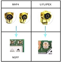 Antenne automobile tribande Wi-Fi 6E Flex câblée 2x2 MIMO 100 mm longueur de câble prise MHF-1 antenne de Communication Compatible
