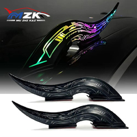 Lumière LED en forme de corne de dragon pour toit de voiture, lampe d'avertissement clignotante dynamique, accessoires de décoration extérieure universels pour spoiler de toit de voiture