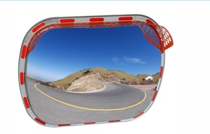 Edelstahl-Quadrat-Weitwinkelobjektiv 180 °   Runder Rechteckiger Außen-Konvexspiegel Reflektierender Spiegel - Product Image 3