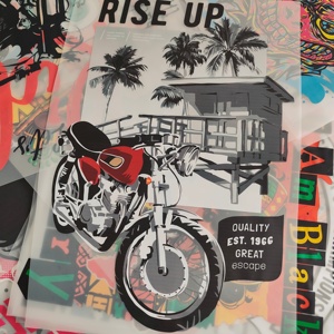 สติกเกอร์การ์ตูนคุณภาพสูง กันน้ำ ทนความร้อน ผลิตจากเรซิ่น PET ซักได้ เป็นมิตรต่อสิ่งแวดล้อม สำหรับเสื้อผ้า พร้อมใช้งานสำหรับเสื้อยืด - Product Image 3