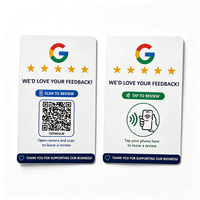 Carte de commentaires Google en PVC CR80 avec code NFC et QR, pour demander des commentaires numériques des clients, promotion commerciale, étanche, facile à transporter, portable