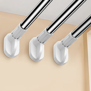 Haute qualité court extensible chargé vêtements de blanchisserie tiges suspendues support de rangement réglable pour <span class=keywords><strong>armoire</strong></span> de chambre - Product Image 1