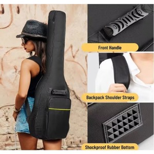 Échantillon gratuit : Housse de guitare rembourrée 6 mm, sac à dos rembourré, étui souple pour guitare, sangle de cou durable, pour les voyages et les performances - Product Image 5
