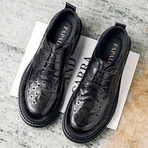Zapatos de cuero para hombre, elegantes y transpirables, para uso formal en el trabajo, ideales para ir al trabajo, duraderos y antideslizantes. - Product Image 3