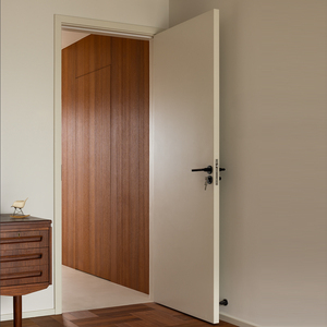 Pintu Masuk Kayu Solid Desain Modern Kustom Produsen untuk Apartemen Hotel Harga Murah untuk Dekorasi Rumah Kamar Tidur - Product Image 3