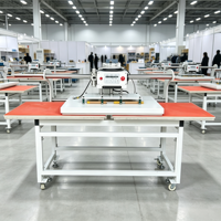 Presse à chaud pneumatique 60x100cm à chauffage unique, machine de transfert thermique par sublimation à plat à poste unique, idéale pour les vêtements