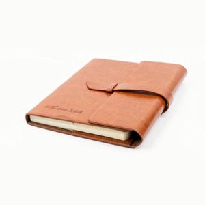 สมุดแพลนเนอร์และสมุดบันทึกคุณภาพสูง ของขวัญส่งเสริมการขายแบบกำหนดเอง สมุดโน้ตหนัง PU ขนาด A5 สำหรับนักเดินทาง พร้อมโลโก้บริษัท - Product Image 3